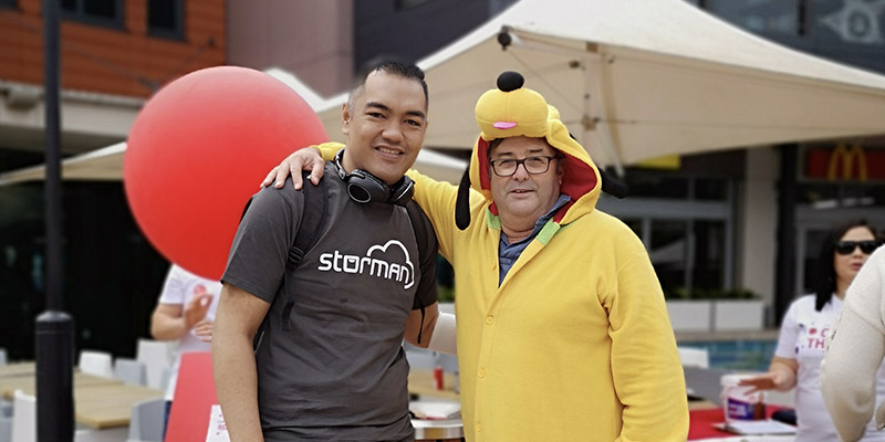 Nga at the Cure Kids NZ fundraiser event with All Secure Self Storage