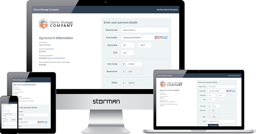 Storman Payments for the self storage industry