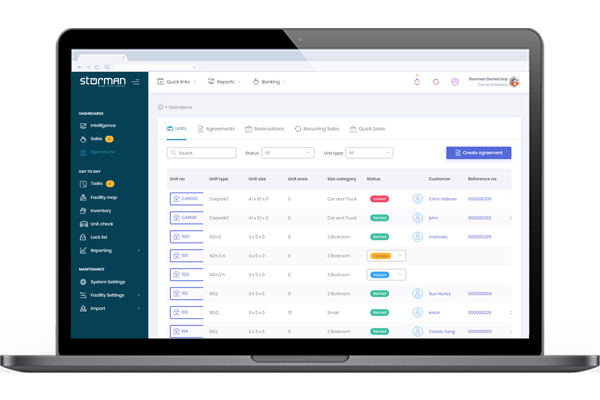 laptop with Storman Cloud