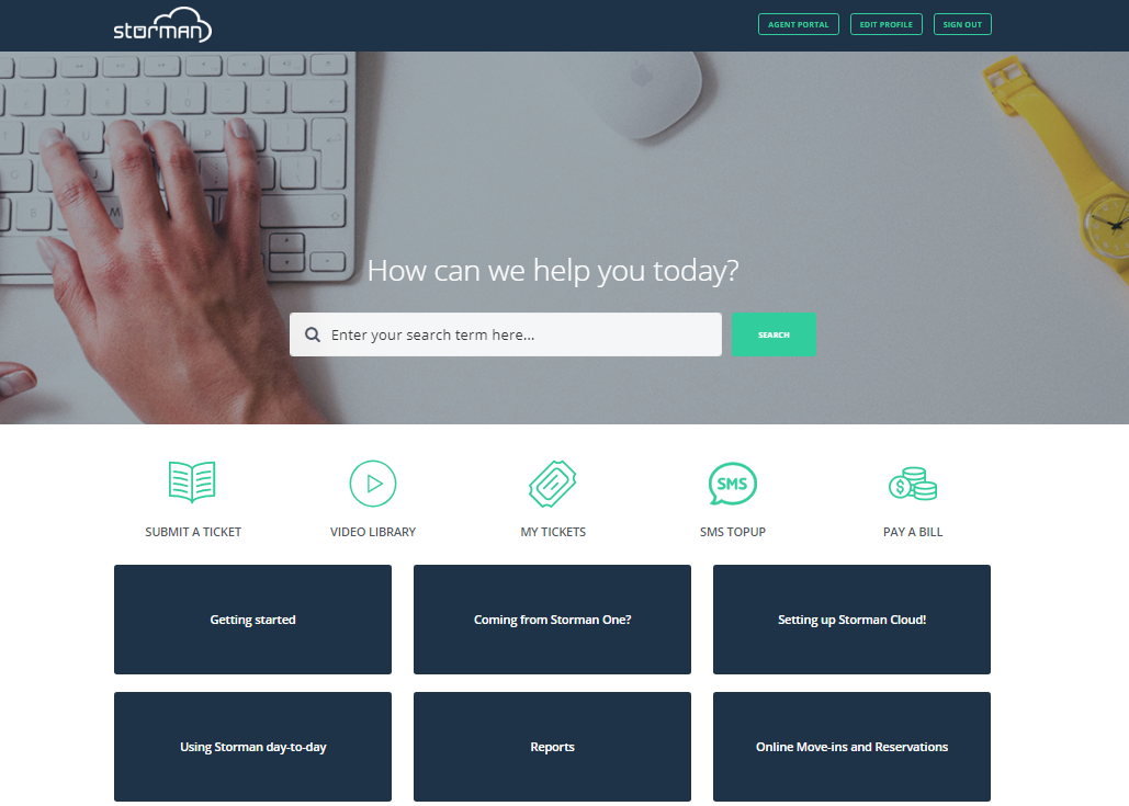 Knowledge base and support portal