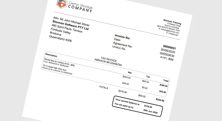 Storman Cloud invoice designer